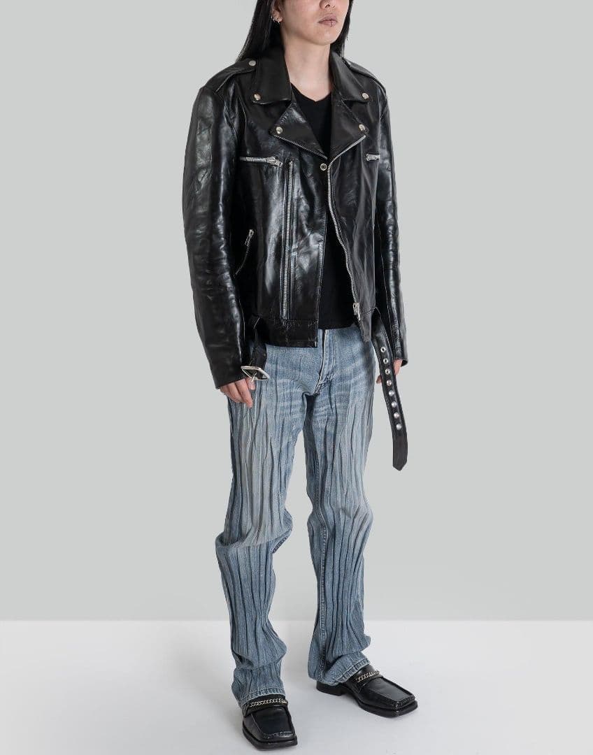 blackmeans 23SS カウレザー ダブルライダースジャケット