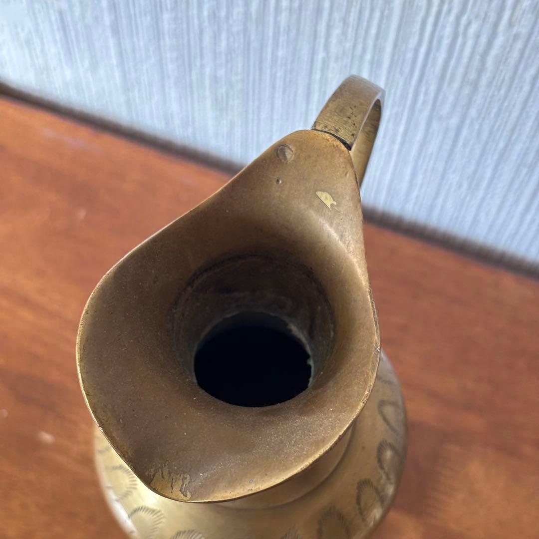 真鍮製 水差し 花瓶 ピッチャー フランス アンティークブロンズ ヴィンテージ