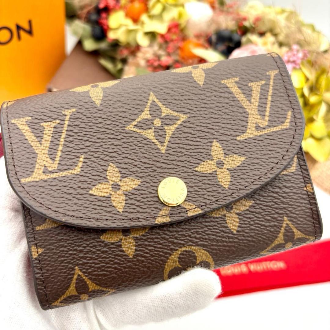 キティ様　ルイヴィトン モノグラム ケース 財布 ポルトモネ ロザリ