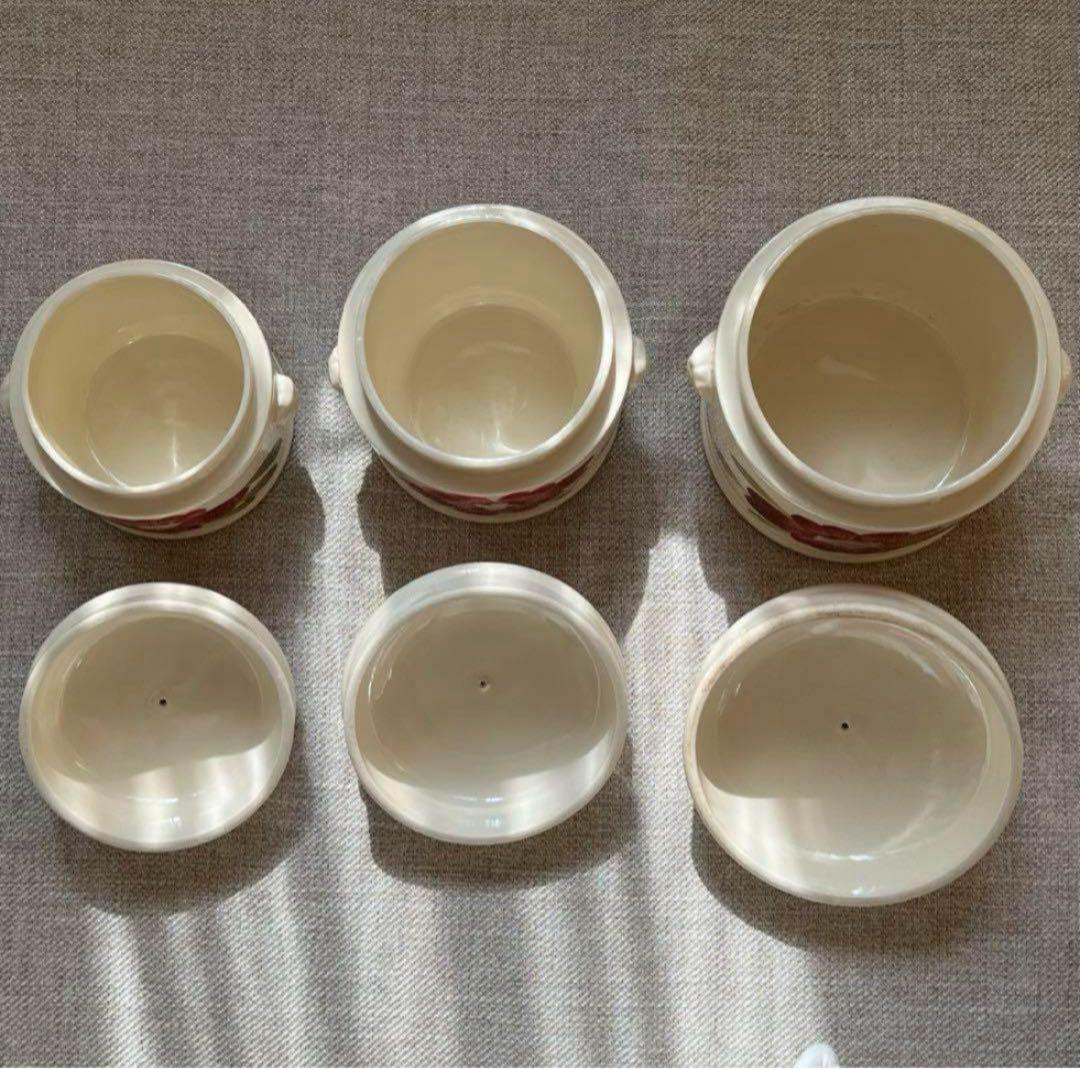 フランス アンティーク サルグミンヌ キャニスター テリーヌポット 5個