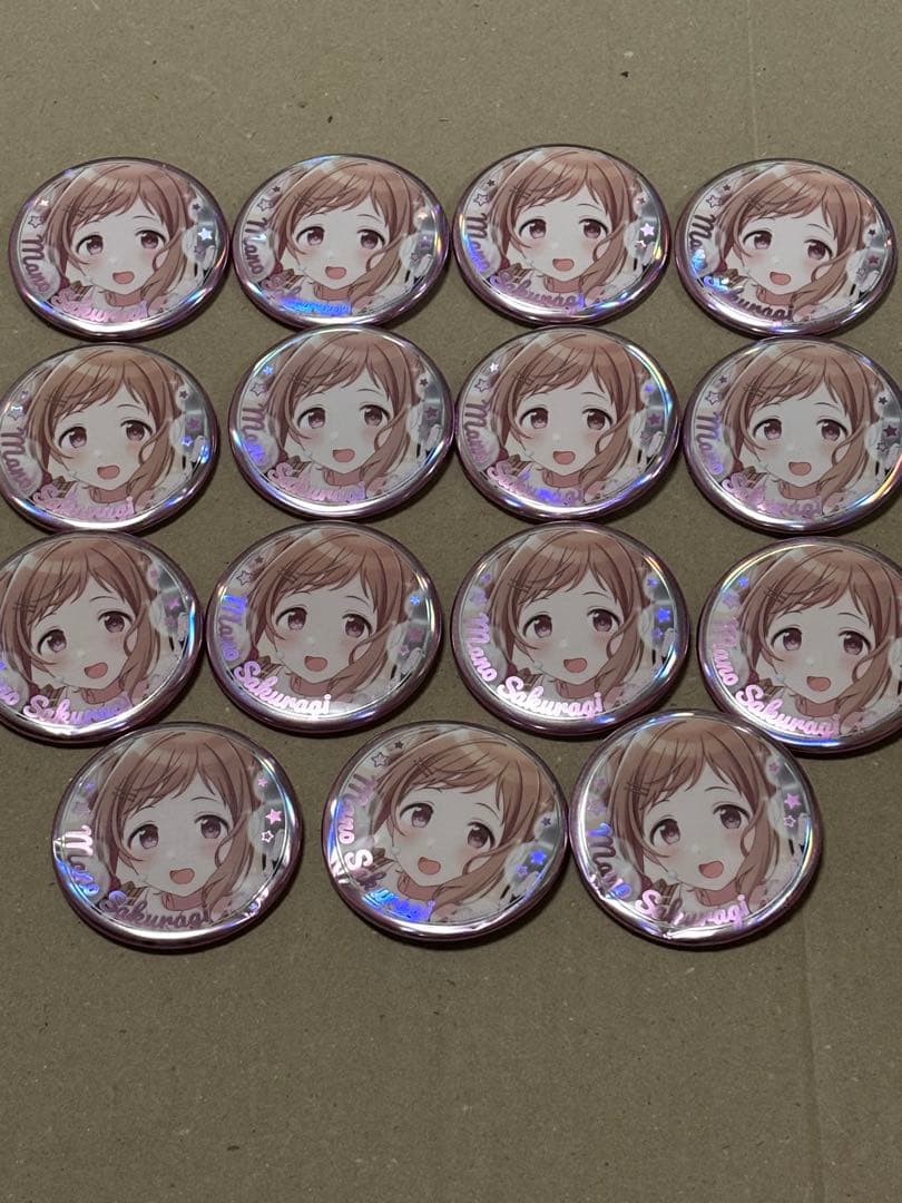 シャニマス　真乃　オーロラ缶バッジ　セット