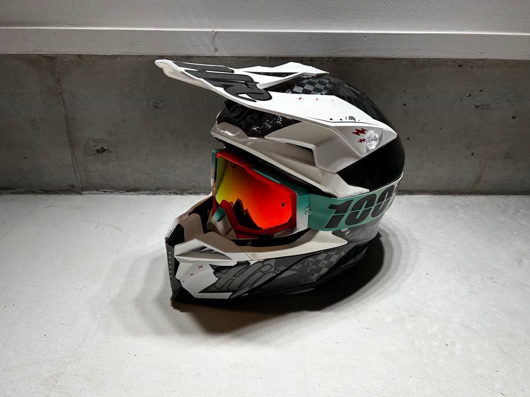 HJCオフロードヘルメット 100%ゴーグルセット