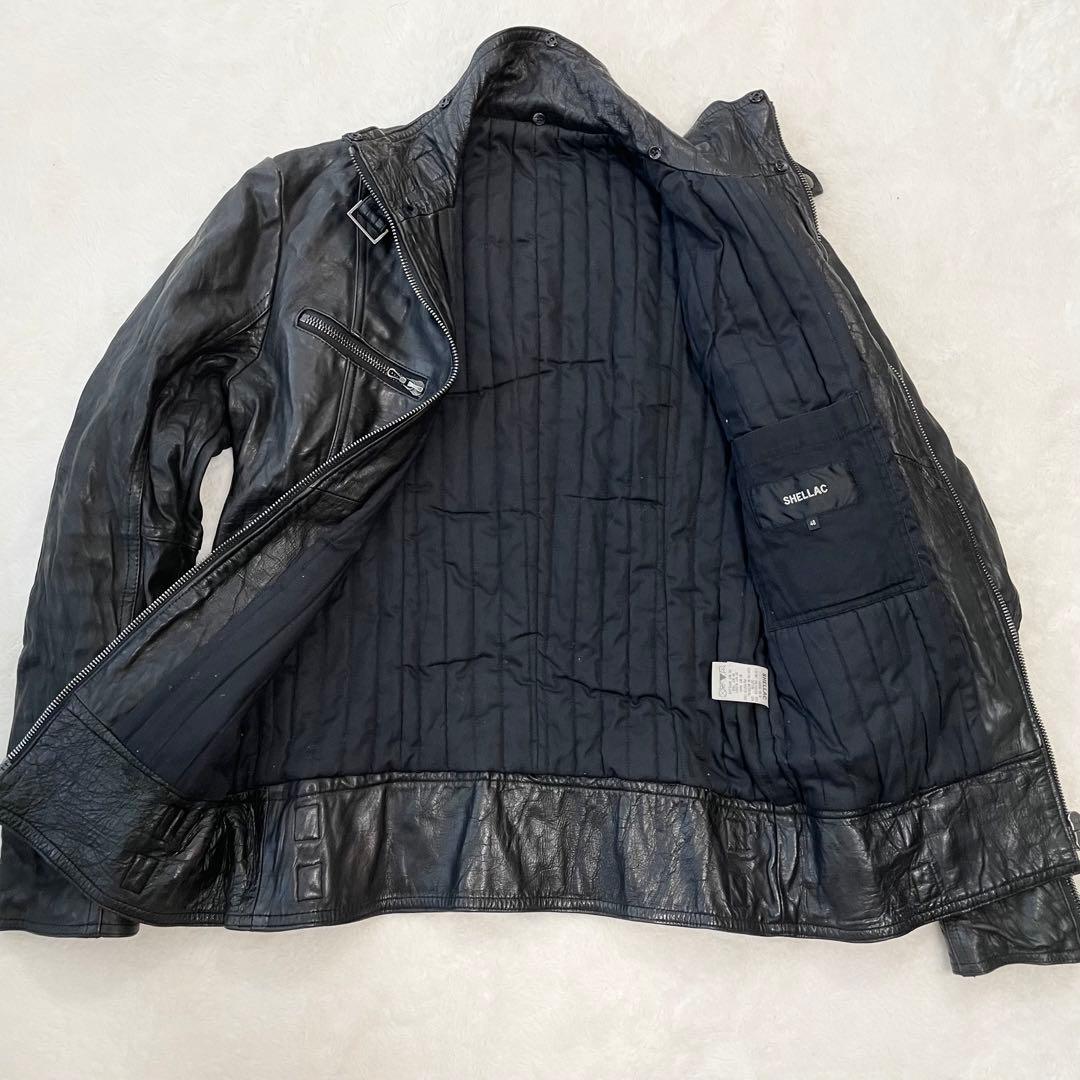 ✨️希少馬革L〜LL相当✨️shellac レザージャケット　シングルライダース