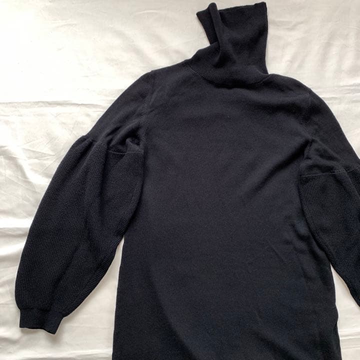 ミハラヤスヒロ　黒ニットロングワンピース