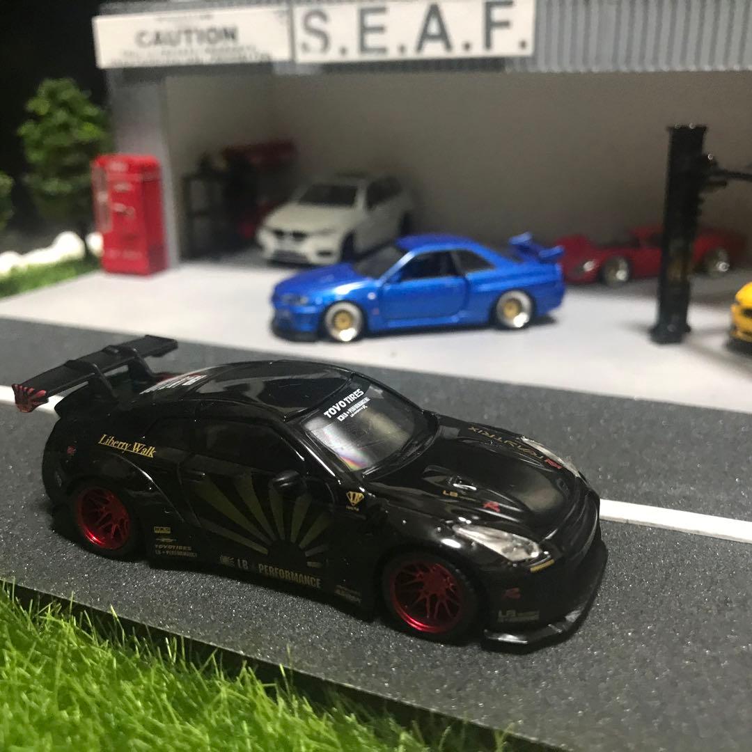 リバティーウォーク 1/64 LB ブラック レッドホイール カスタム