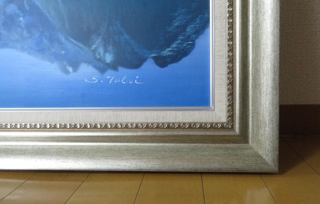 油彩画 坪井 志朗・大正池(Ⅰ) F20号 肉筆画 (表サイン・裏書き有り）