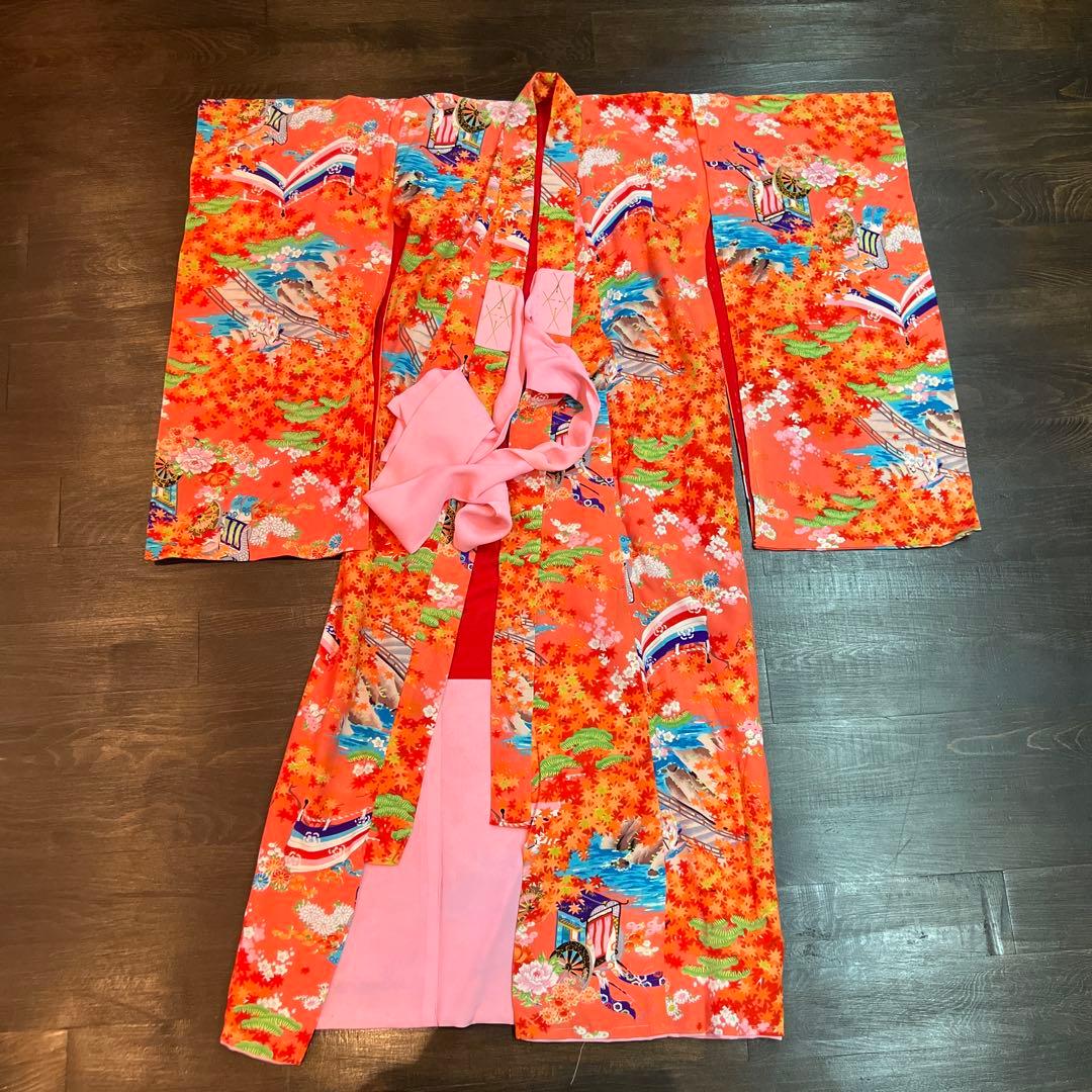 専用 お着物のみ アンティーク 逸品 七五三 三歳 着物 被布