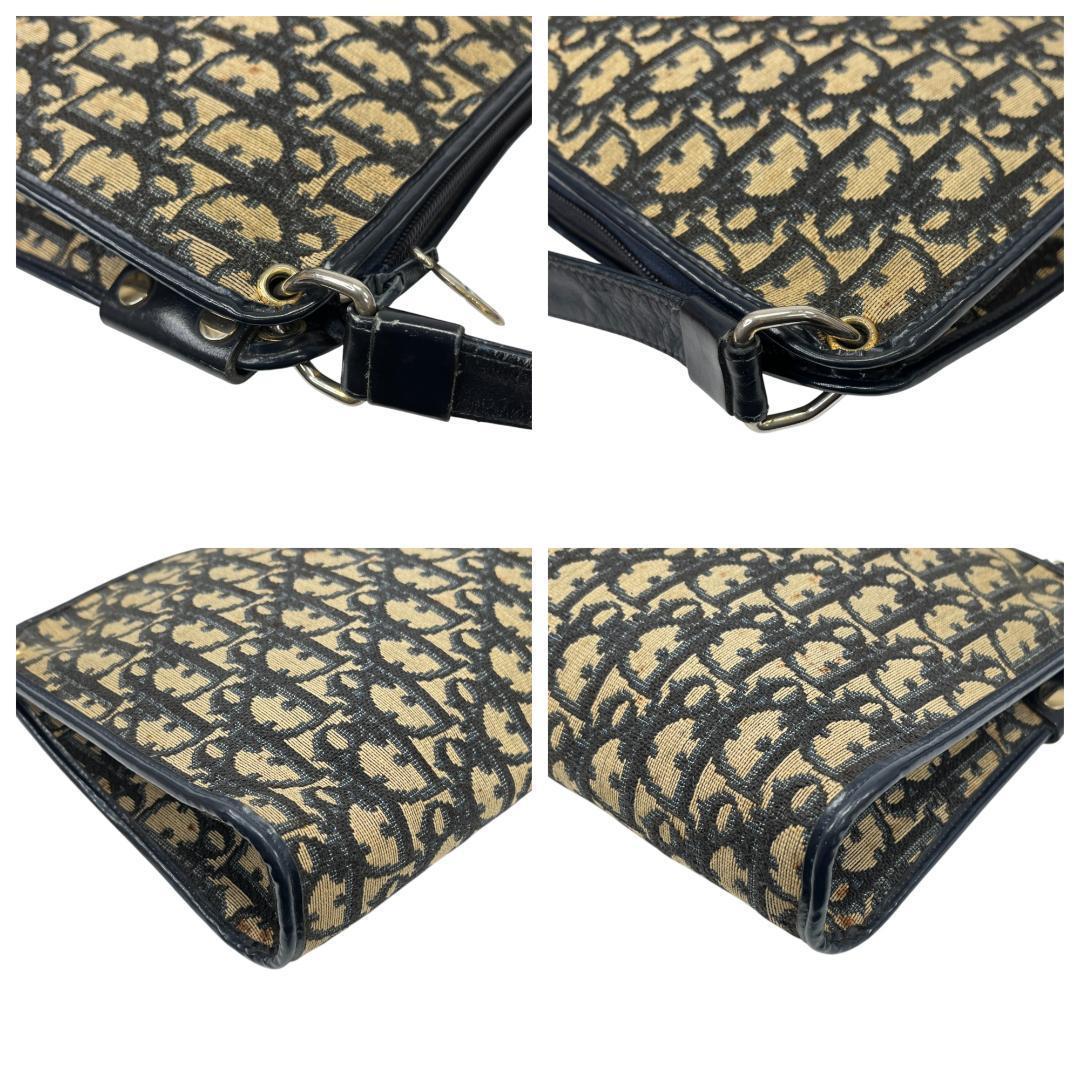 美品 Dior ディオール ショルダーバッグ トロッター ネイビー ヴィンテージ