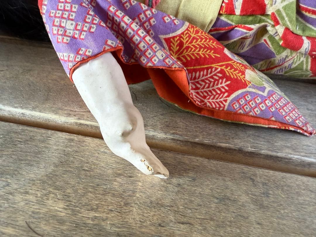 【O-2054】日本人形 市松人形 女の子 昭和レトロ 呪物