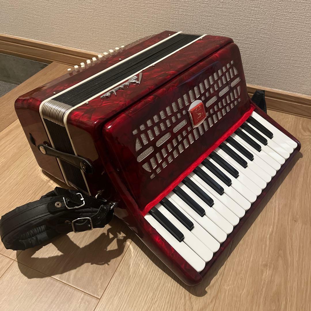 BAI-LE バイリ 30鍵 24ベース アコーディオン 赤