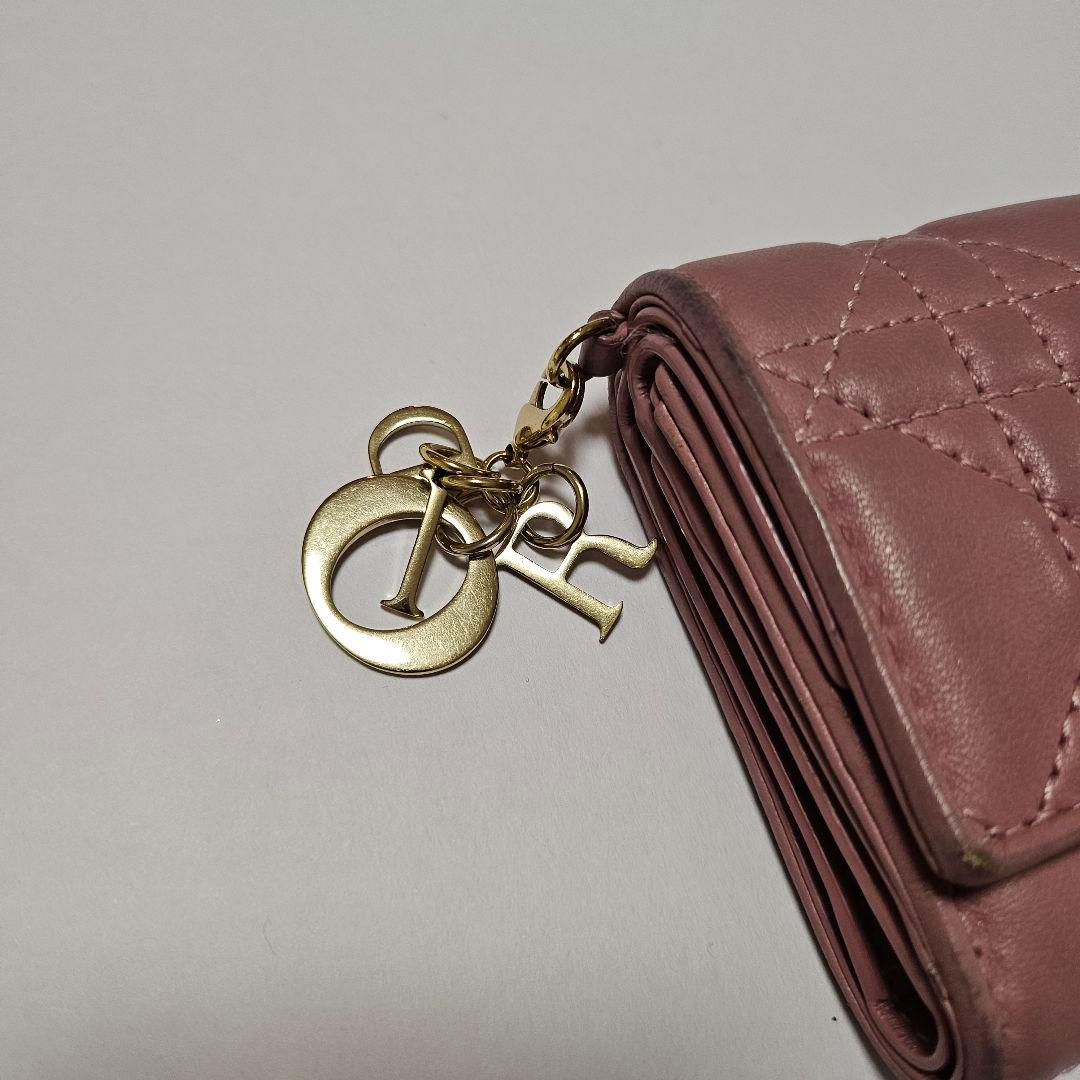 ピンク キルティング 三つ折り財布