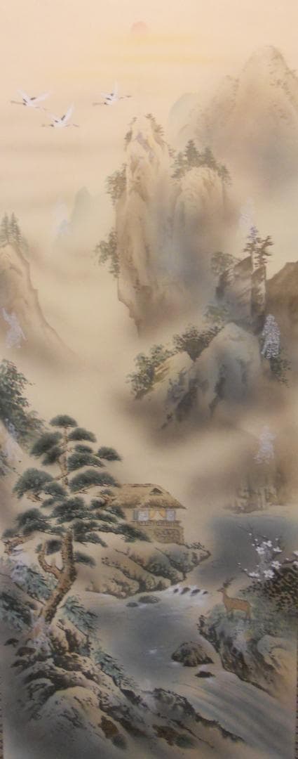 掛け軸 坪内正庵 十二神将守護軸 絹本 希少 軸装 茶道具 掛軸 美品 です。