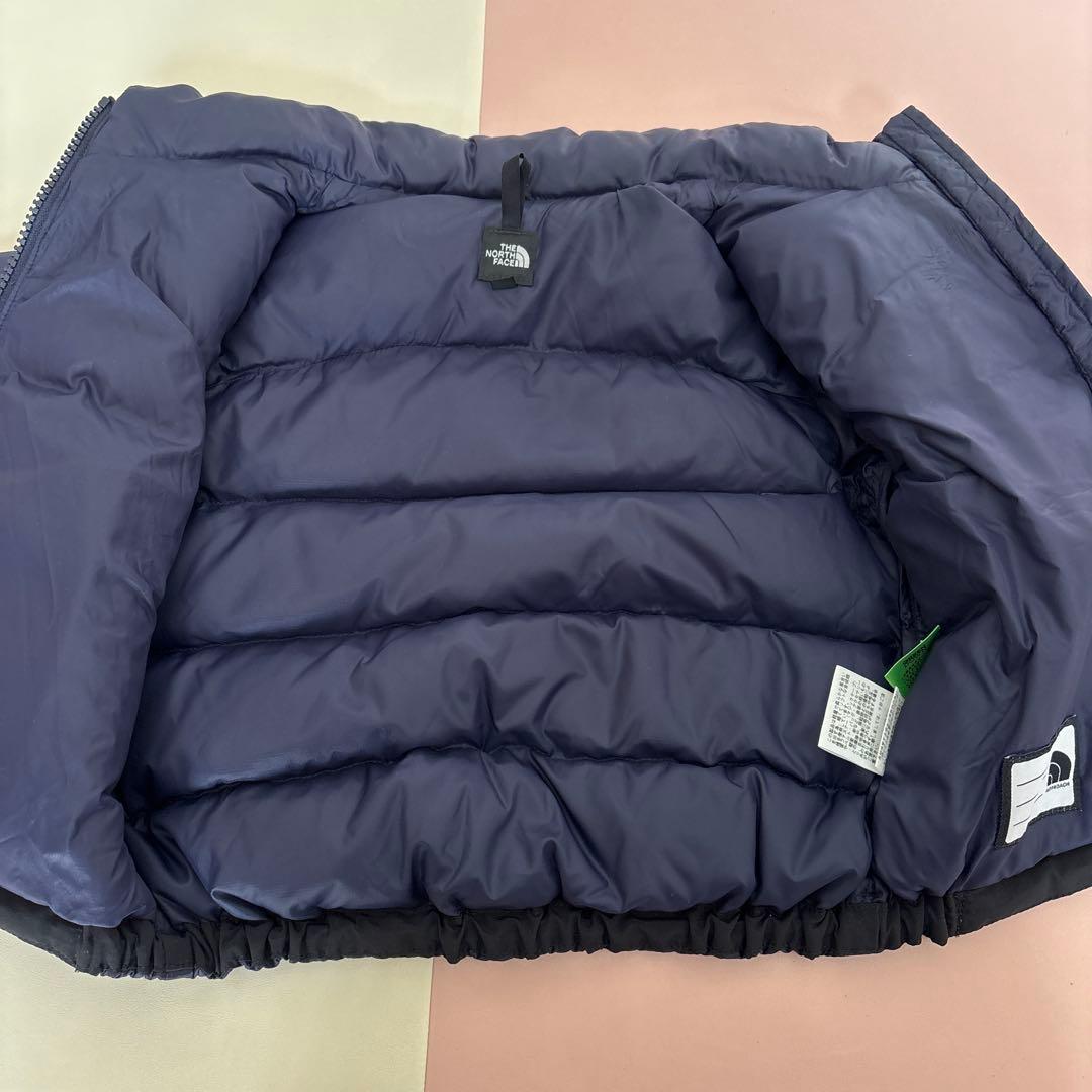 美品 ザノースフェイス ダウン ジャケット アウター キッズ ネイビー 90