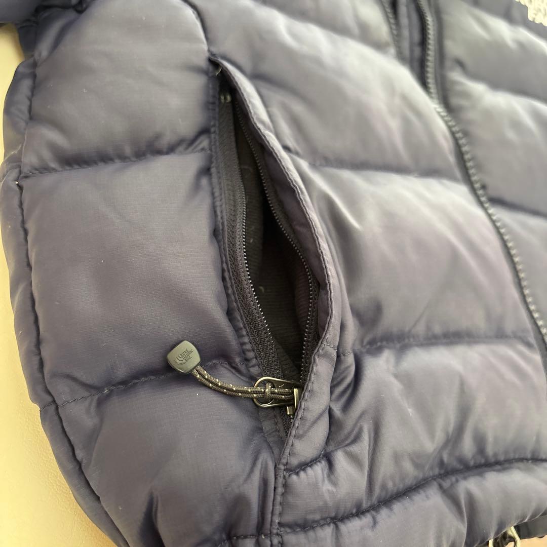 美品 ザノースフェイス ダウン ジャケット アウター キッズ ネイビー 90