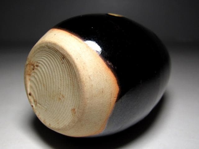 ＜本日出品終了＞桶谷定一 肩衝茶入 瑞雲 牙蓋 裏千家十五代鵬雲斎花押 e141