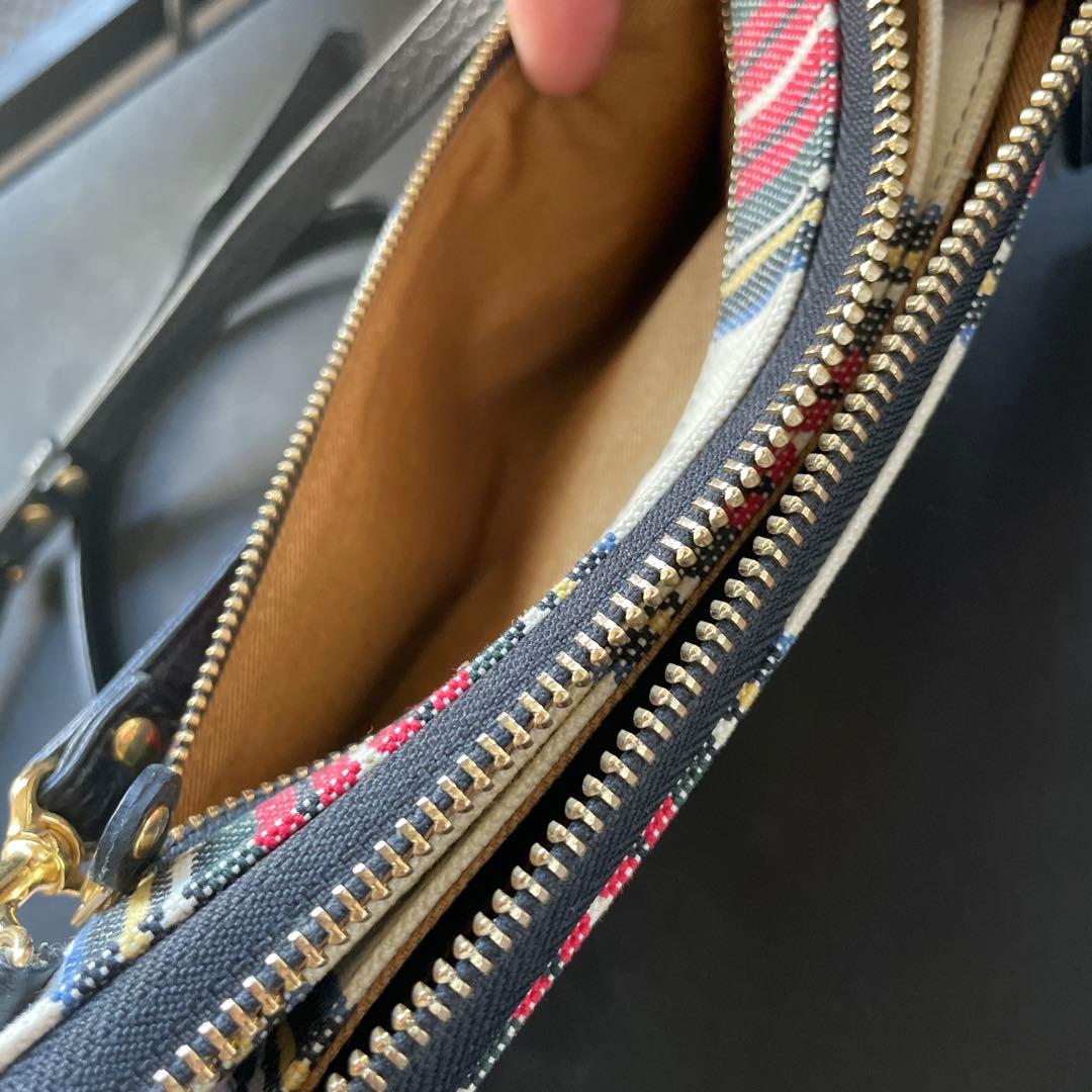 ATAO 未使用 ブーブー チェック柄 ショルダー ポシェット バッグ 財布