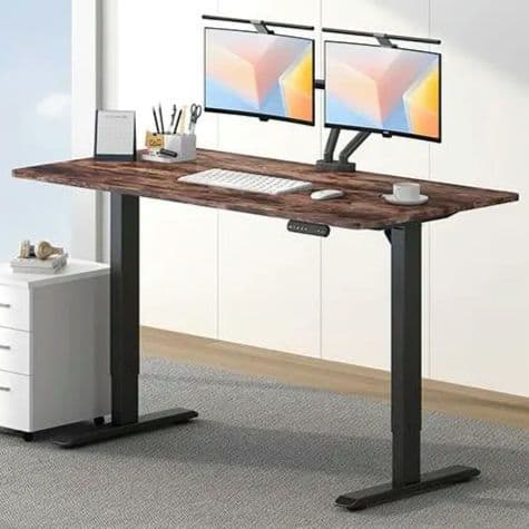 定価4万 ほぼ新品 電動昇降パソコンデスク テーブル 幅140cm ブラウン