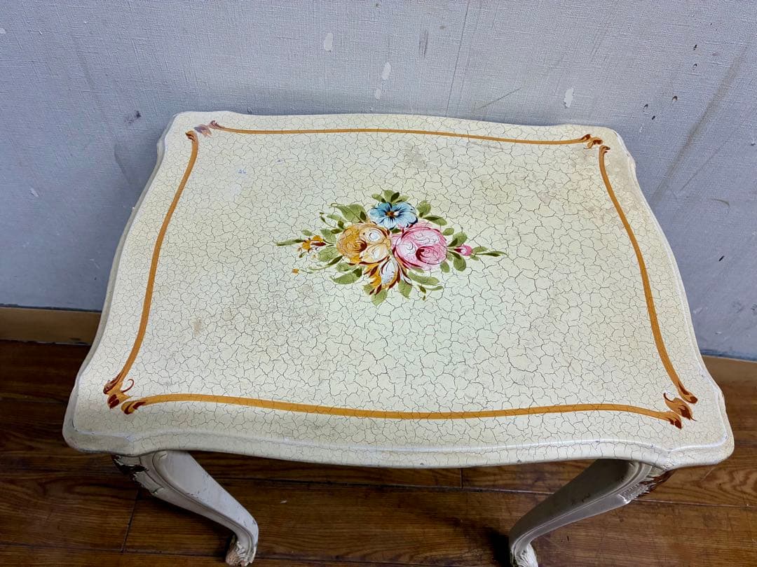 ハルボン☆管403☆イタリア製☆ロココ調☆姫系☆ヒビ加工☆ネストテーブル