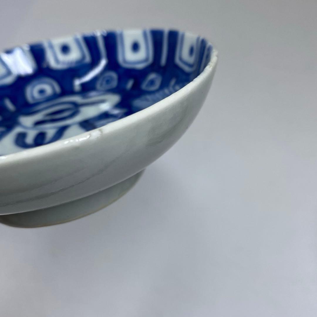 中国清時代　青花小皿5枚　直径約8㎝　東Y7-0121☆2Fタルチ