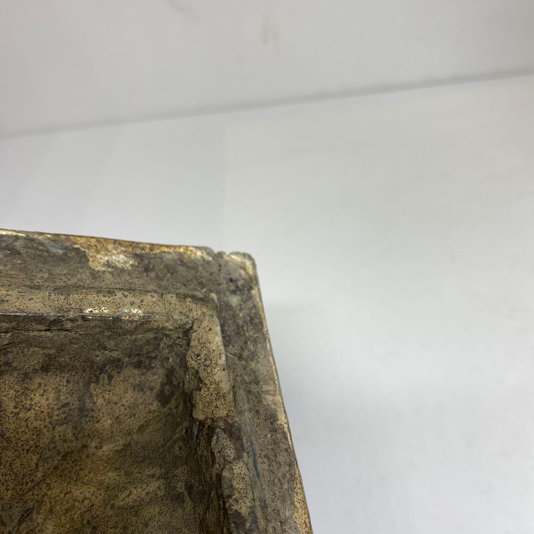 中国漢時代　灰陶加彩方壷　共箱　高さ43㎝　タカサニ　東な7-0301①