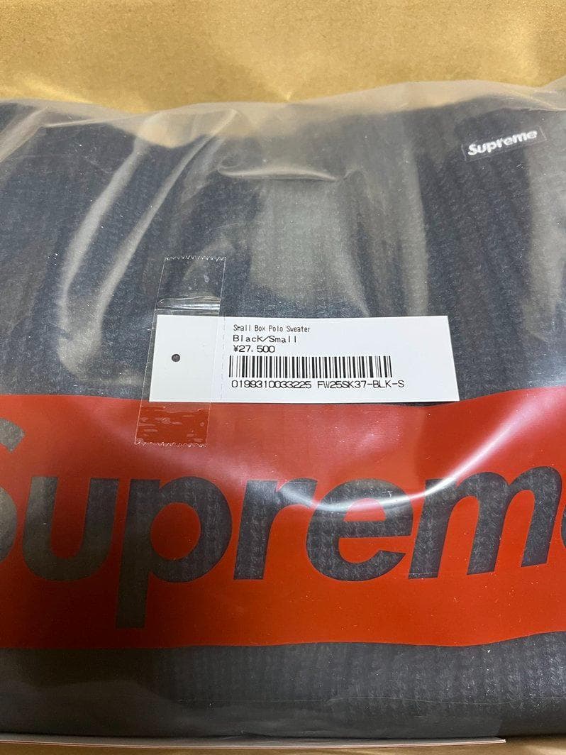 トップス S supreme small box polo sweater black
