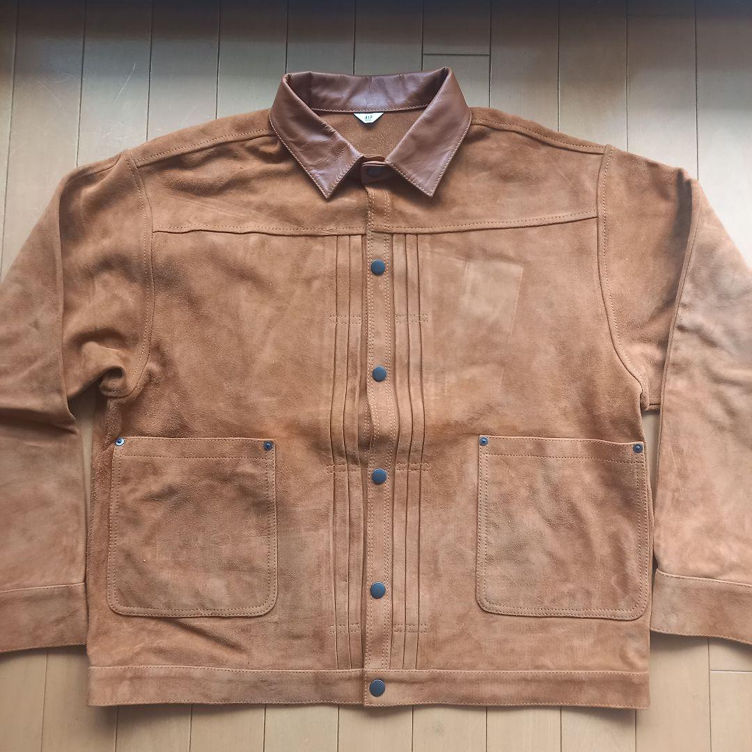 417 EDIFICE スウェード ゴートレザー ジャケット ブルゾン