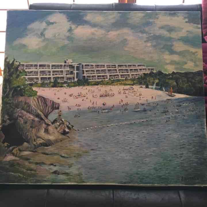 南国リゾートホテル 油絵