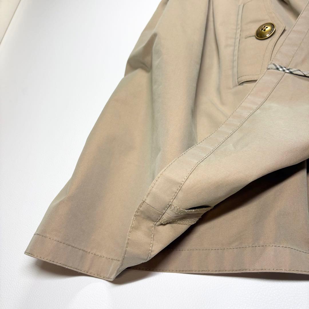 バーバリーブルーレーベル トレンチスカート 金ボタンM ホースロゴ