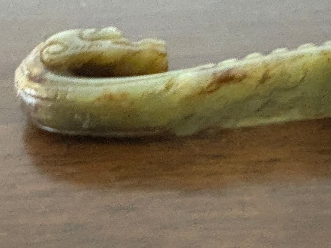 石？玉？の中国的置物　中国美術　帯勾 12cm弱44g