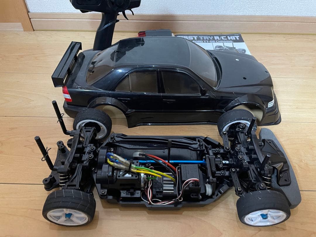 【Acco】 タミヤ　TT02 2台セット　AMG ベンツ　ランエボ7