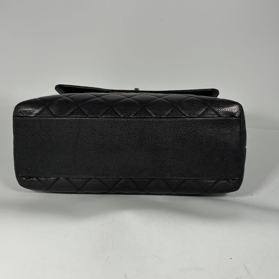 鑑定料無料✨シャネル　CHANEL キャビアスキン　トップハンドル　ターンロック