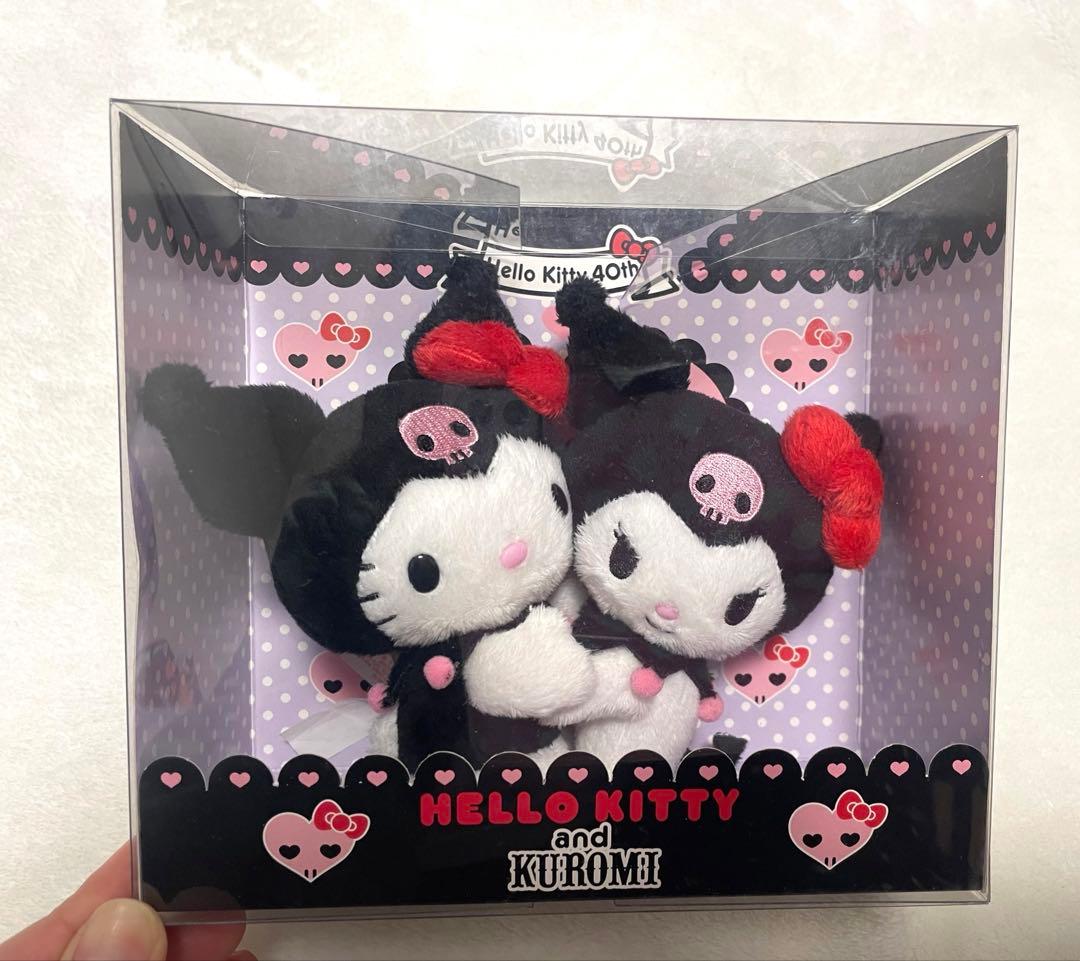 未開封　レア　ハローキティ　40周年 記念　ぬいぐるみ　クロミ　コラボ　サンリオ