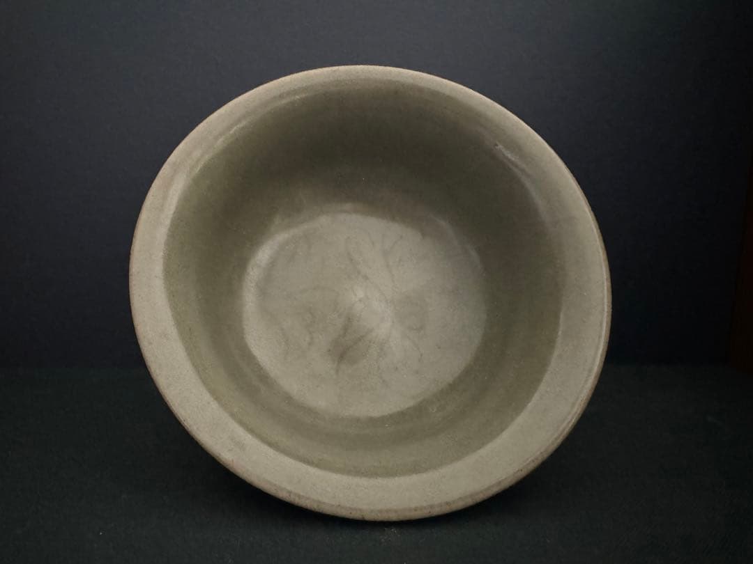 中国骨董　元　青磁　龍泉窯　馬上杯　高足杯　酒器　湯呑　唐物　古美術(N-9)