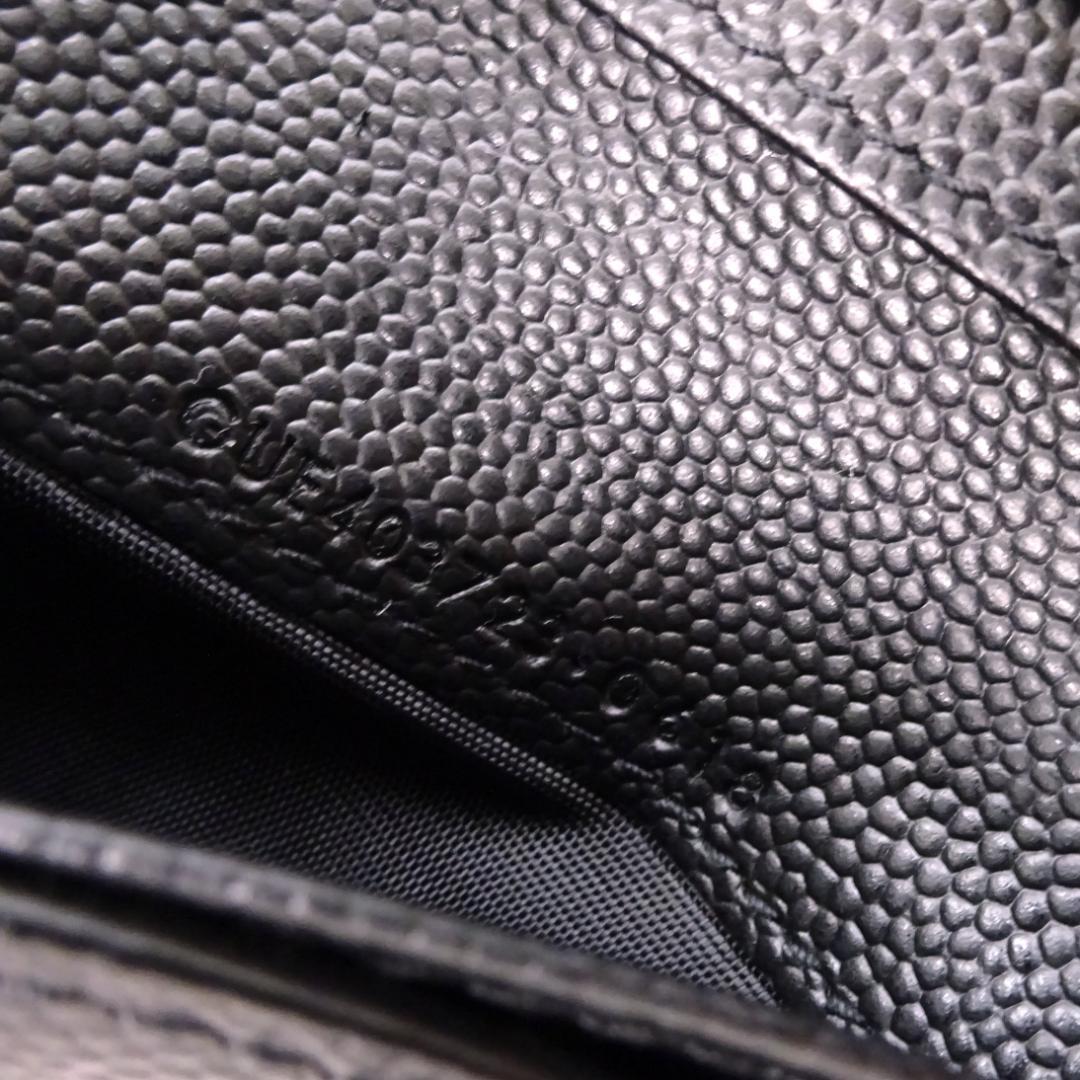 本物 良品 ■サンローラン パリ■Vステッチ マトラッセ カサンドラ 財布