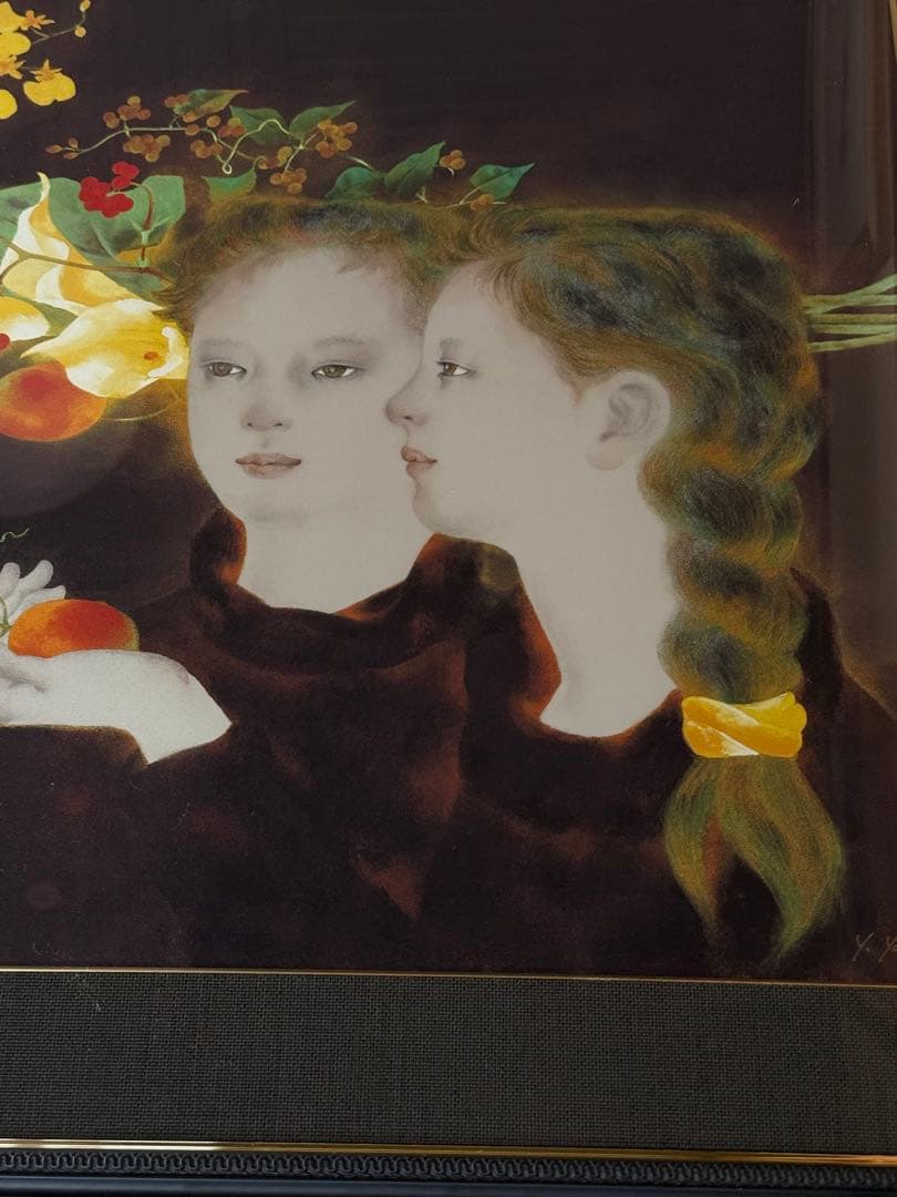 【真作】山下保子「からすうり」保証書付き 女流人気画家 日展会員