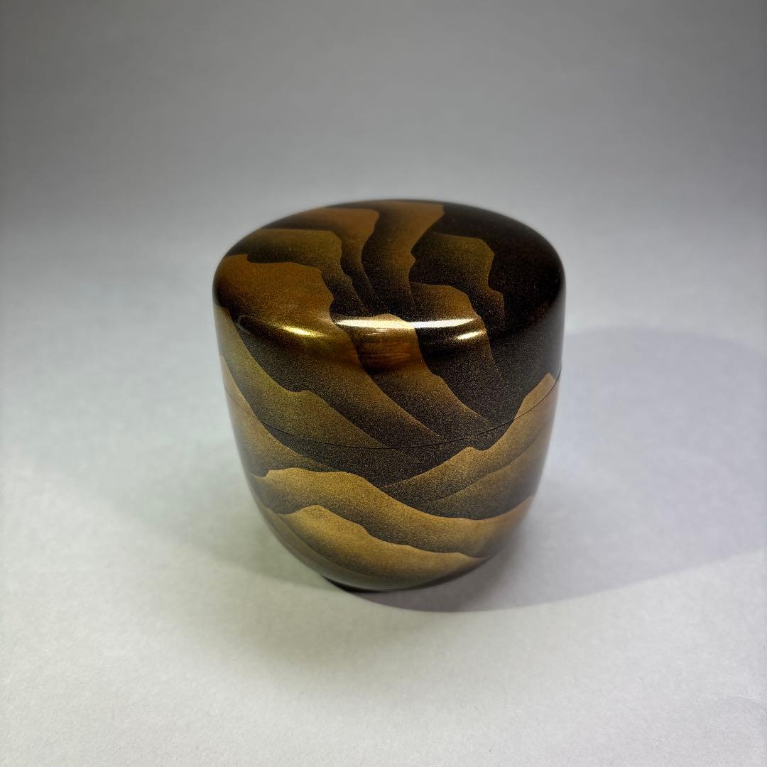 田村一舟　研出遠山　大棗 内梨地(桐箱入)