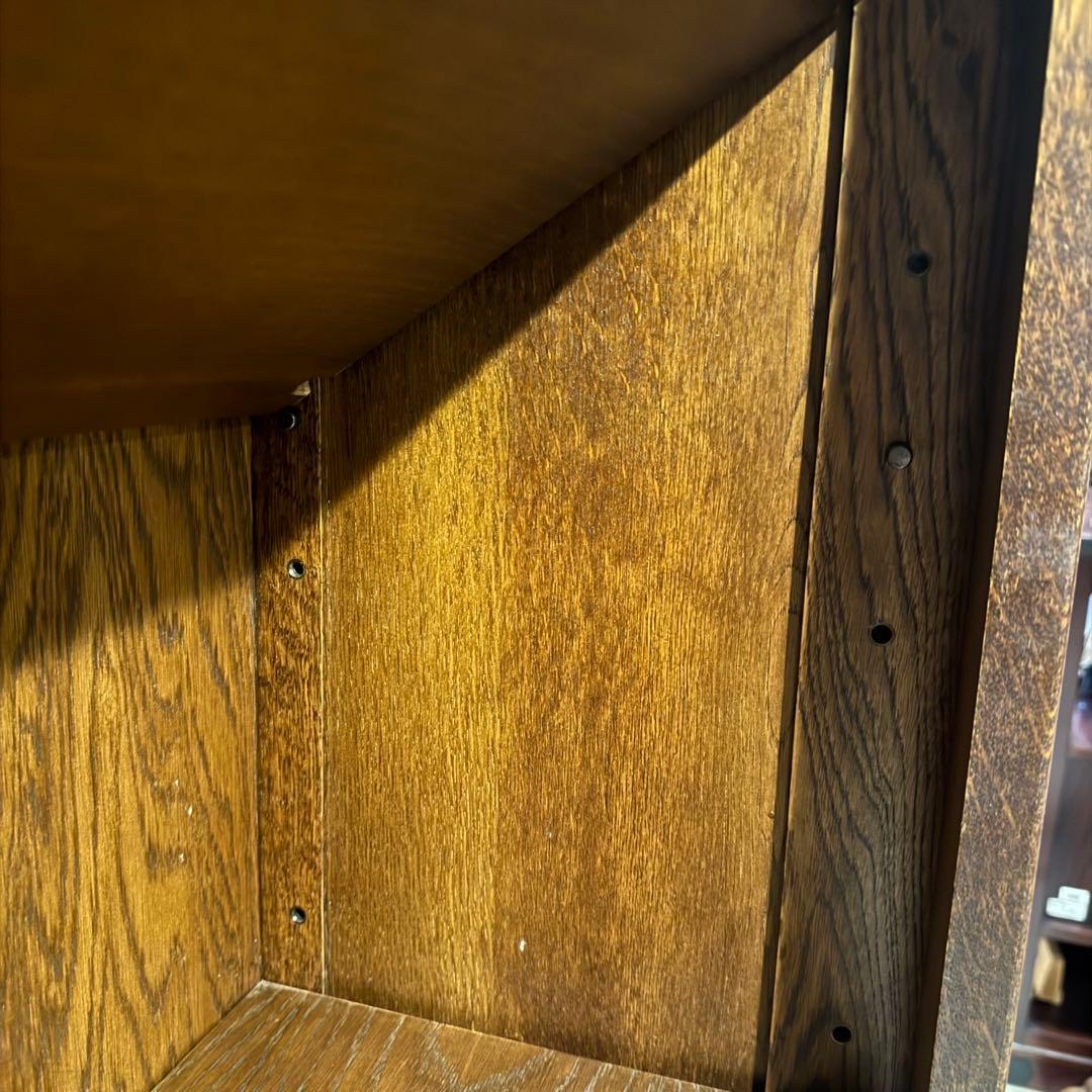 上質な重厚感☆国産旭川家具 EZO 飾り棚 本棚 ナラ材 高さ150cm