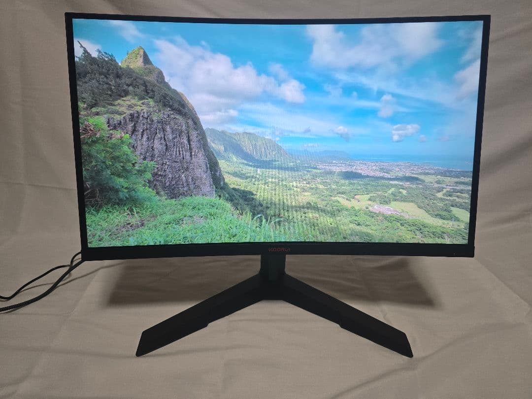 KOORUI 曲面モニター ゲーミングモニター M24G3F 湾曲 24E6C