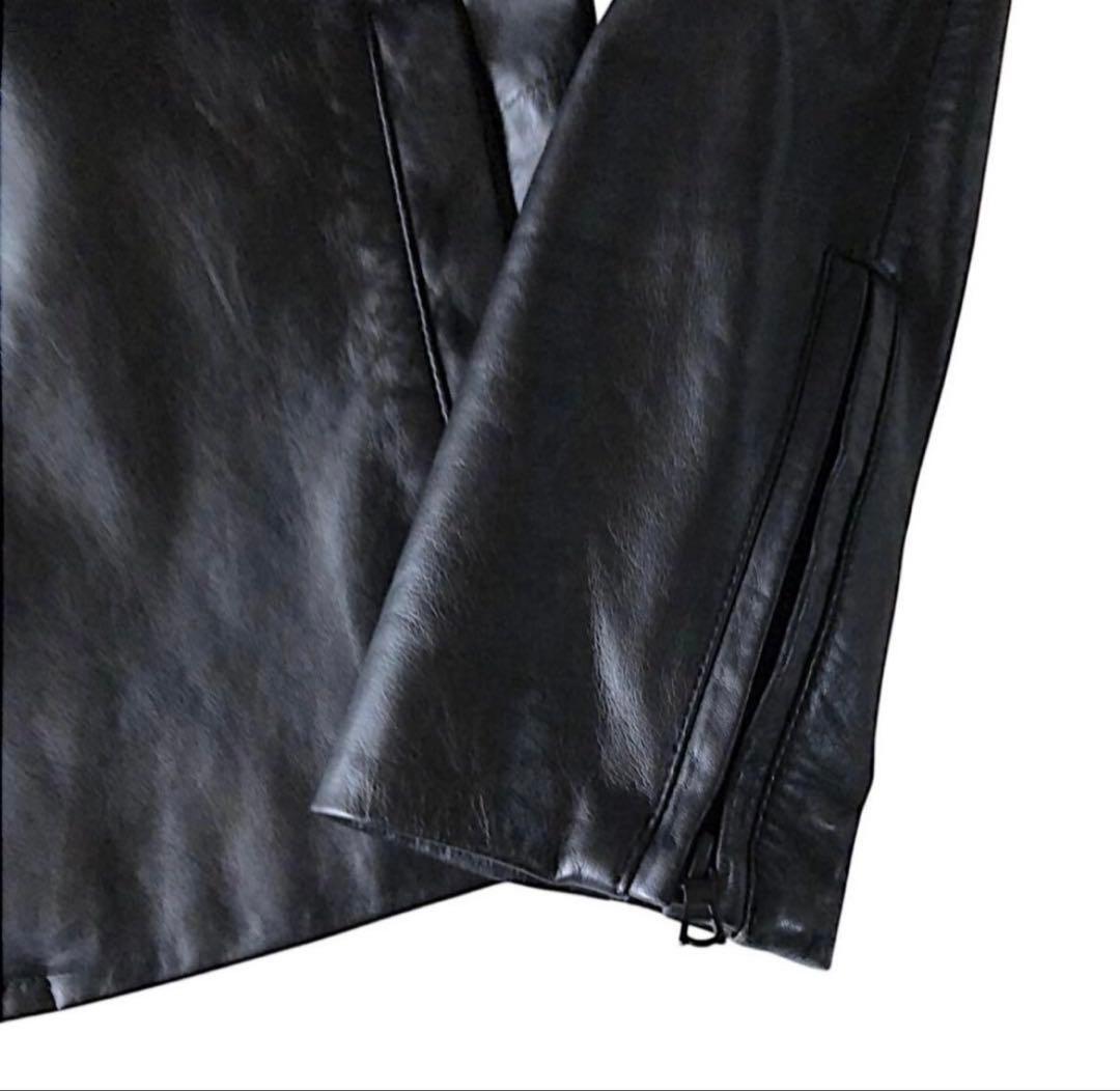 Theory セオリー　ラムレザーシングルライダース Ｌ 革ジャン ジャケット