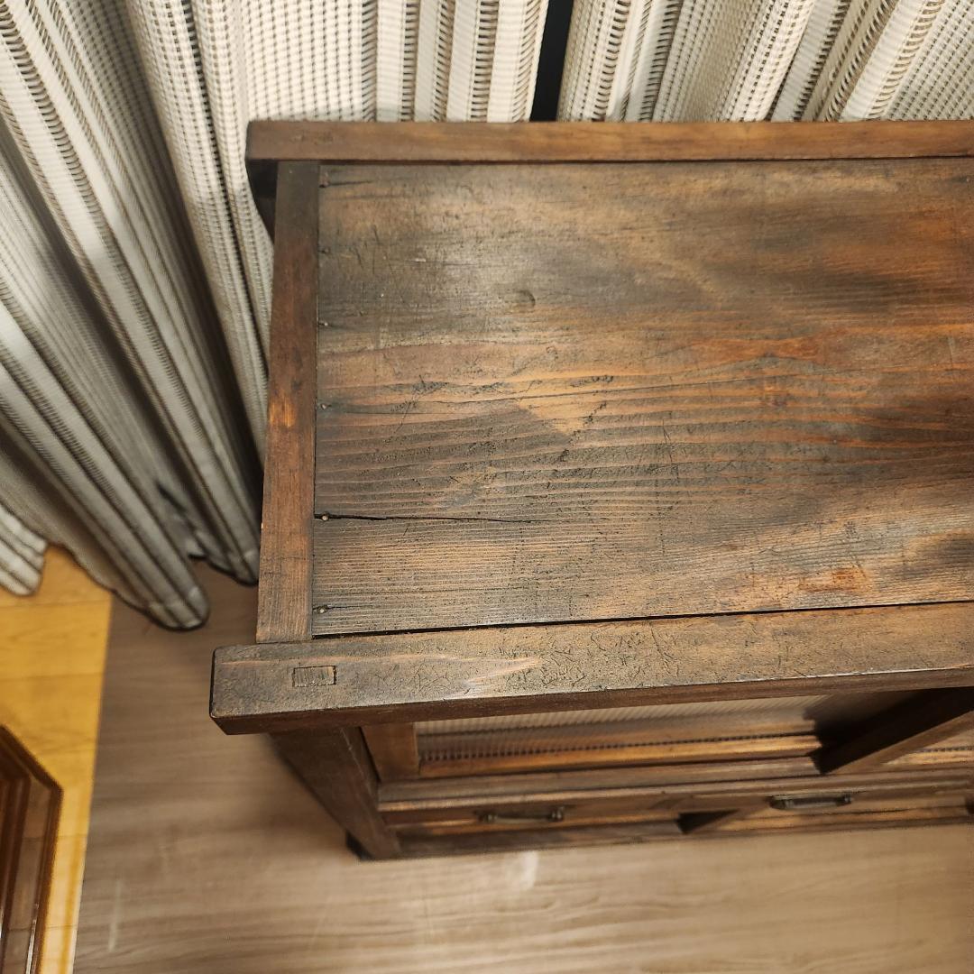昭和レトロ 水屋箪笥 飾り棚 古家具 木製キャビネット 食器棚 時代箪笥