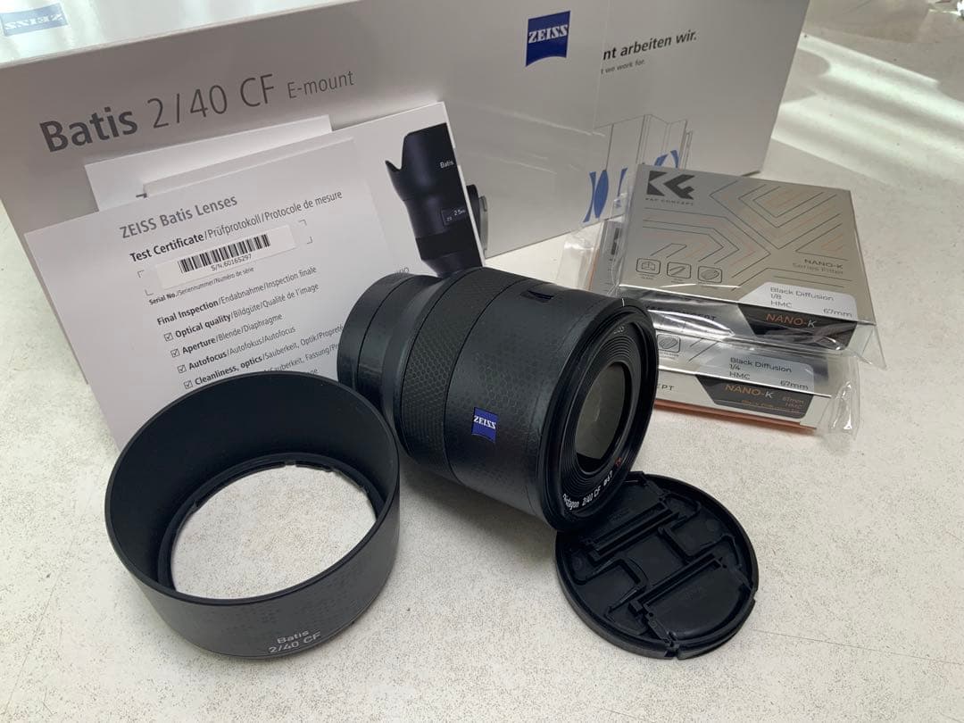 ZEISS Batis 2/40 CF レンズ Eマウント フィルタ3枚セット