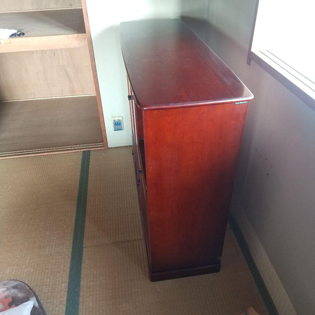 カリモク　karimoku ガラス扉付き収納家具