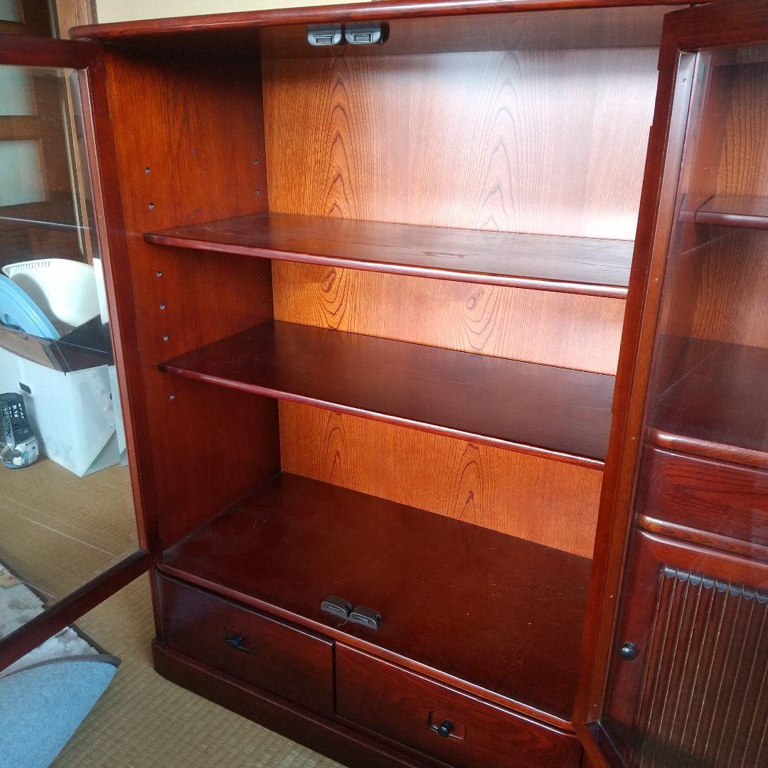 カリモク　karimoku ガラス扉付き収納家具