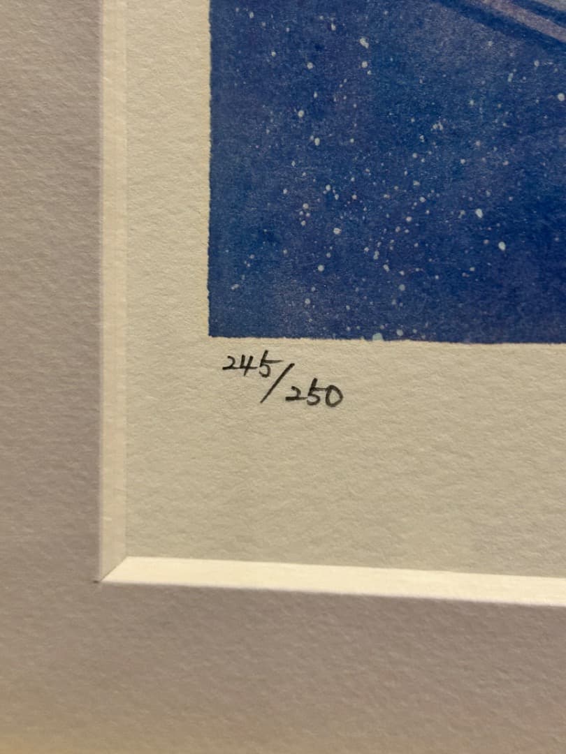 松本零士銀河鉄道999メーテルレジェンド生命 直筆サイン シルクスクリーン版画