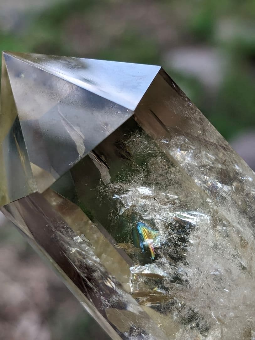 299g 虹　シトリン ポイント クラスター Point 柱 ポイントgi5