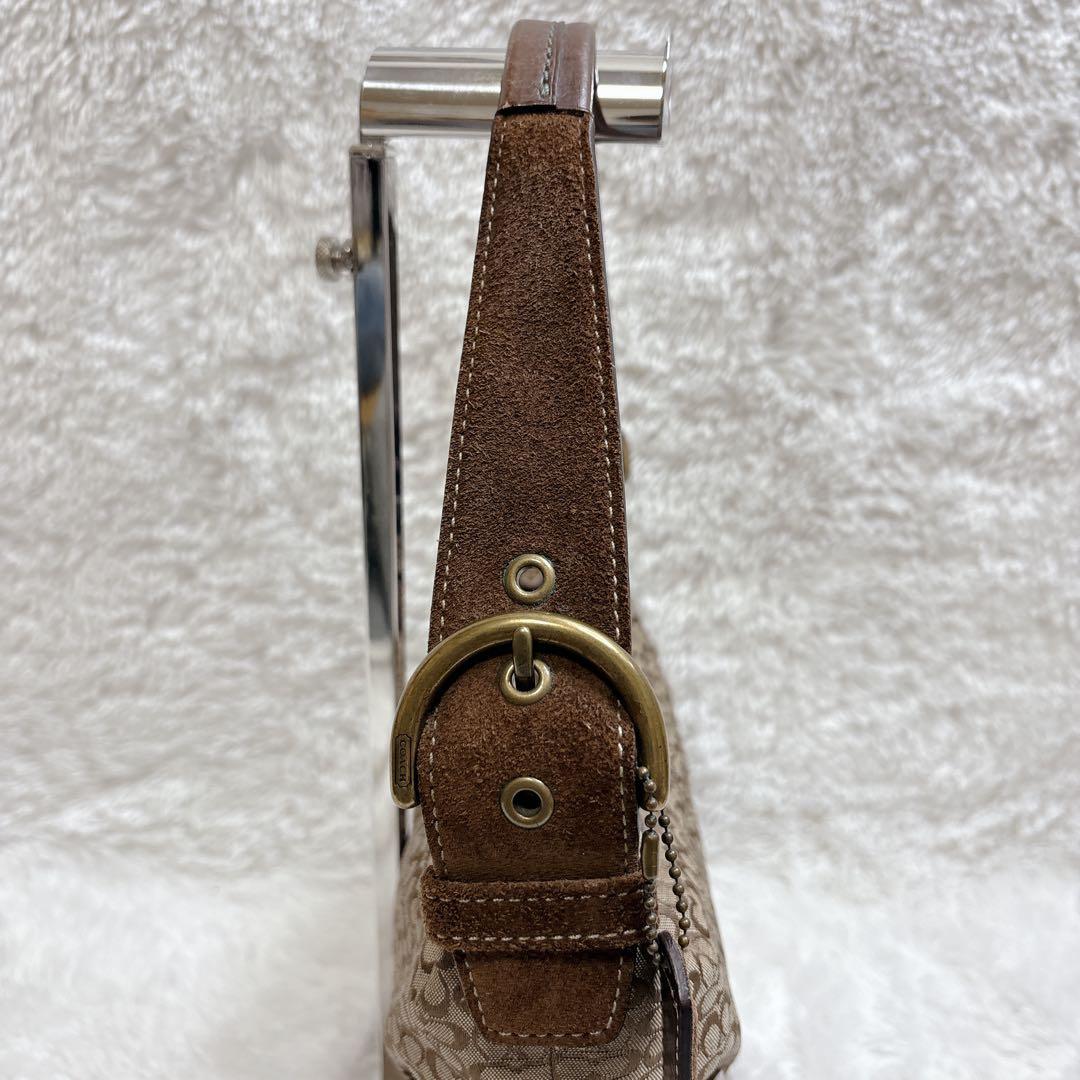 Coach ホーボー シグネチャー柄 ワン ショルダーバッグ ブラウン