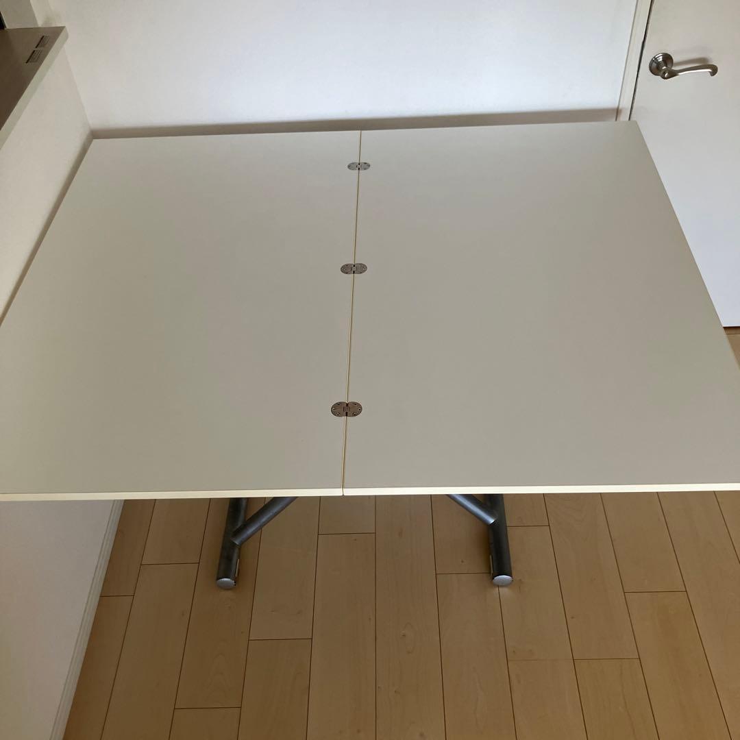 OZZIO 昇降 伸長 ダイニングテーブル 白　オッジオ