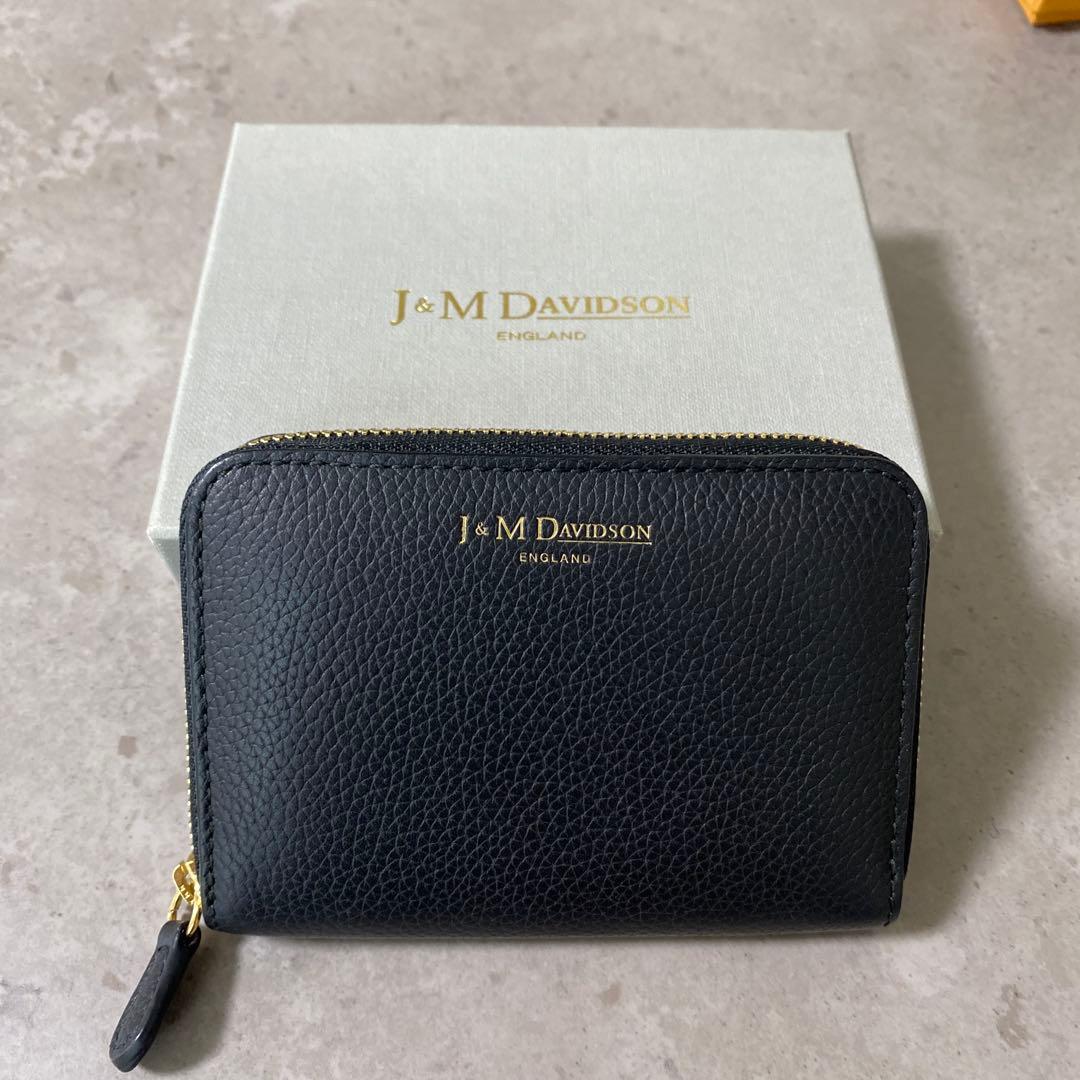 J&MDAVIDSON ケース　折り財布　ブラック　箱付き　【新品未使用】