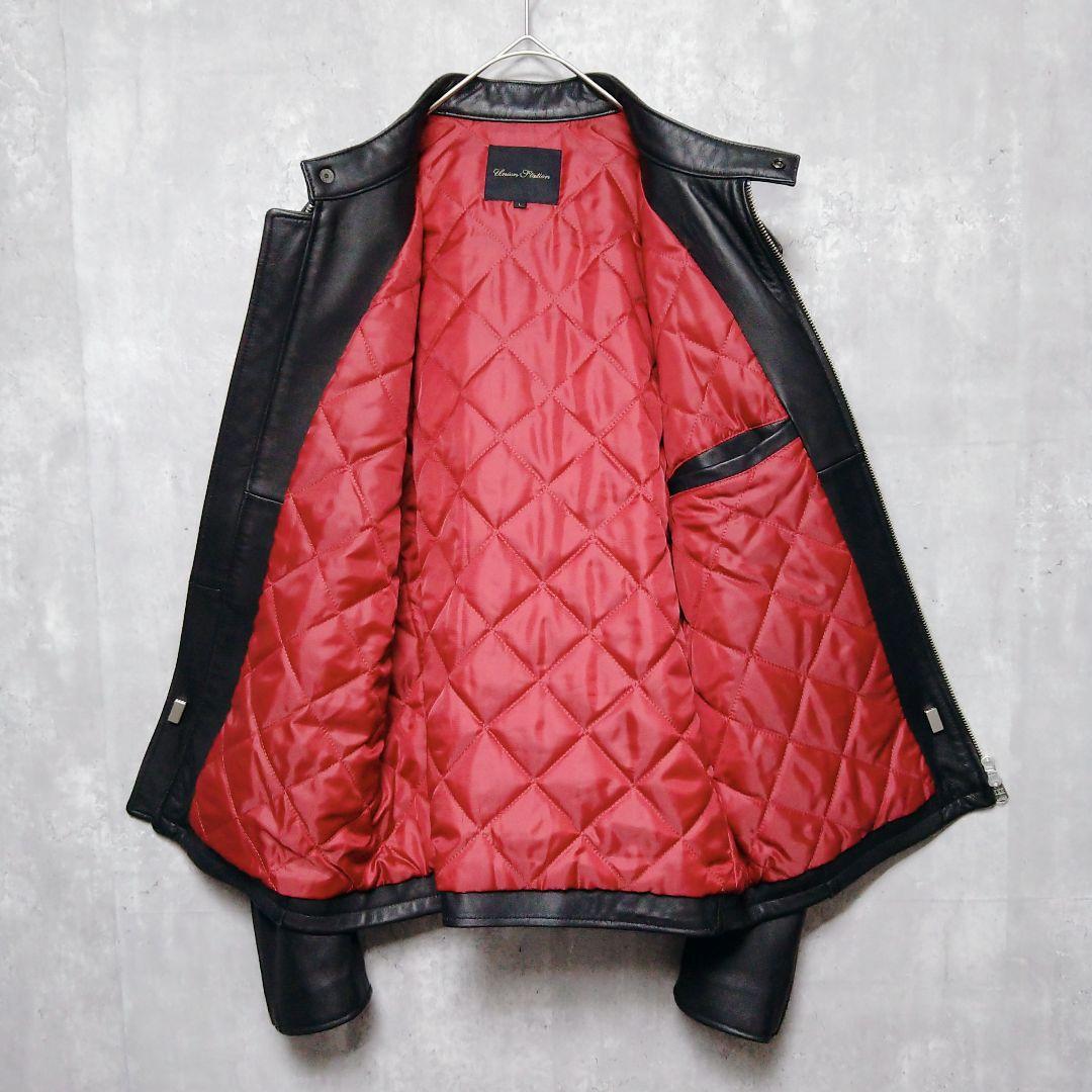 【美品】ユニオンステーション メンズビギ レザージャケット 羊革 Lサイズ