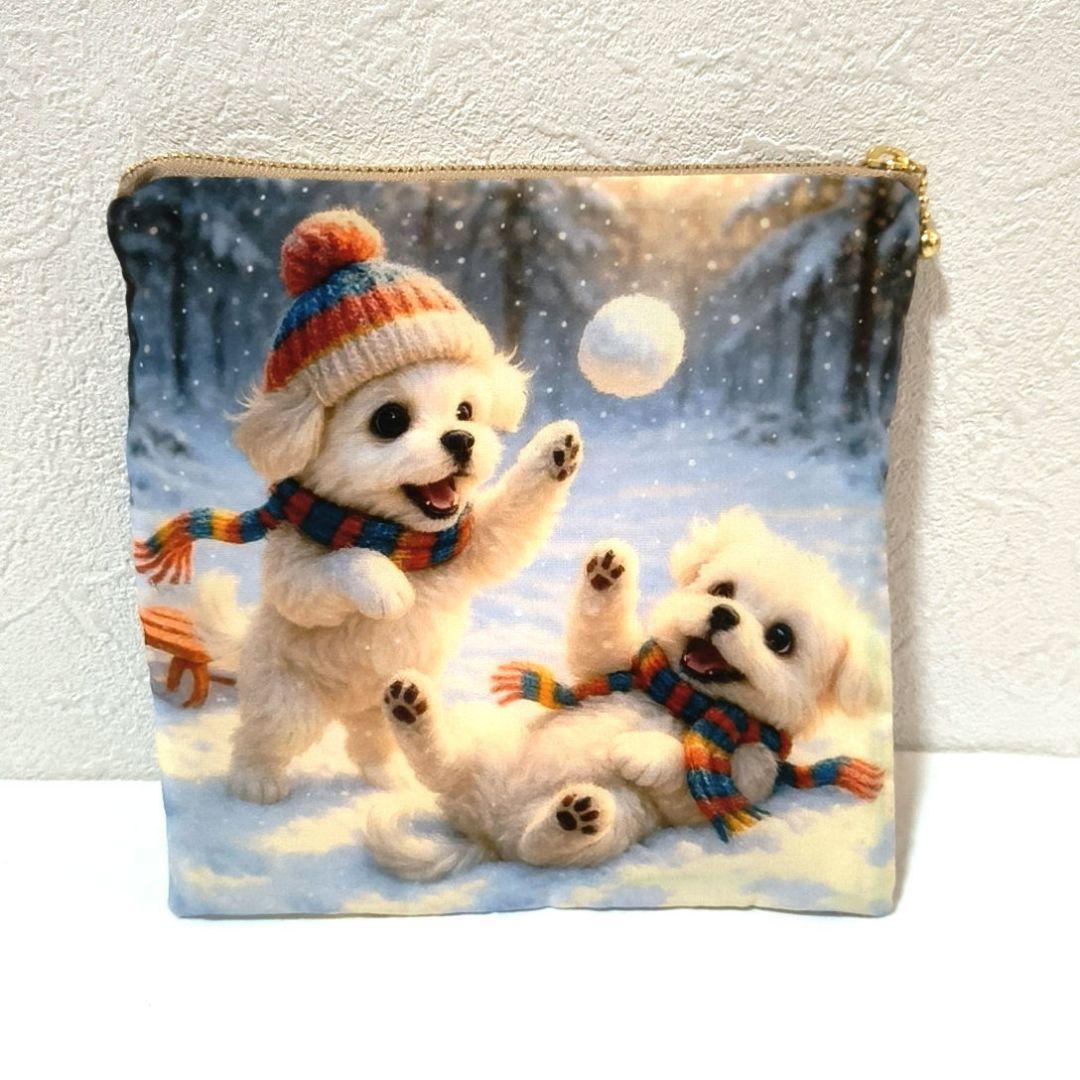 Yourelia様】ハンドメイドオーダー★犬　女の子★巾着バッグ&ポーチ　5点